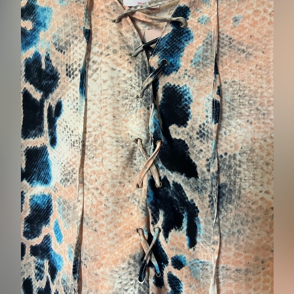 Buddy Love Kris Pink & Blue Snakeskin Dress - Picture 3 of 8